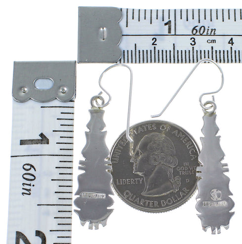 Green Agate Genuine Sterling Silver Hook Earrings CX45324